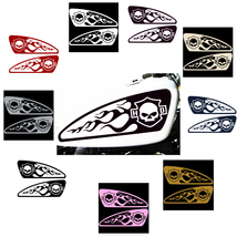 Motorcycle Fuel Tank Harley Davidson Set Of 2 Vinyl Decal Sticker Moto Bike Club - £5.82 GBP+