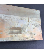 Washington D.C. Monument Lincoln Memorial Metal Newspaper Printing Plate... - $20.28 CAD