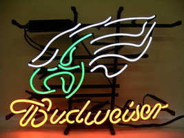 New Budweiser Philadelphia Eagles NFL Beer Logo Neon Sign 17&quot;x14&quot; - £104.61 GBP