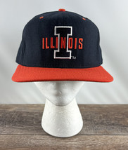 Illinois Fighting Illini Snapback Baseball Hat New Era Pro Model Blue Vintage - £23.25 GBP