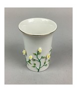 Vintage Climbing Yellow Rose Ceramic Cup / Wide Mouthed Vase - 4”H - $282.06 MXN
