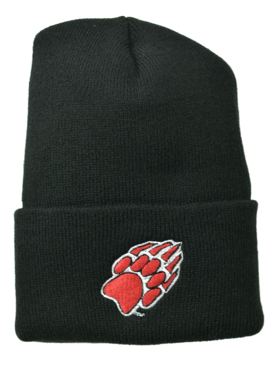 BSU Bear Paws NCAA Team Logo Cuffed Knit Black Beanie Winter Hat