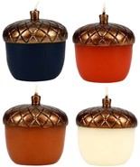 Fall Harvest Acorn Wax Candles 2.5”Dx3”H Select: Color - £2.78 GBP