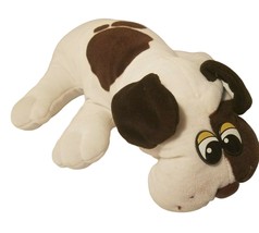 Tonka 16 in Pound Puppy 1985 Plush White with Brown Spots Stuffed Animal Vintage - $34.29