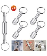 2X STRONG Neodymium Keyring Magnet Metal Keychain Split Ring Holder Pock... - $12.17 CAD