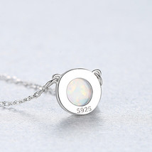 Simple Opal Opal Pendant For Women S925 Silver Necklace Clavicle Chain Necklace  - £10.39 GBP