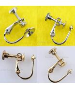 4 Pairs Clip On Screw Back Earring Findings For Pearl Stud Earrings - $8.34 CAD