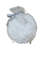 Holiday Time Snowball Candle With Base Open Box - £13.45 GBP