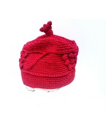 Traditional Royal Kings Hat Cap. Oba Of Benin Igbo Eze Crochet Red Cap Hat. - £47.07 GBP