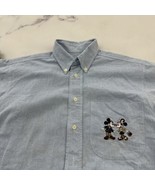 Donaldson Walt Disney Company Kids Button Up Shirt Size 14 Mickey Embroi... - $27.06 CAD