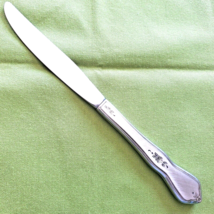 Dinner Knife Morning Blossom Oneida Stainless Non Pinched Burnished Handle 9" - $8.90