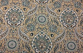Mill Creek Fidelio Turquoise Blue Paisley Floral Designer Fabric 4.25 Yards 54&quot;W - £30.88 GBP