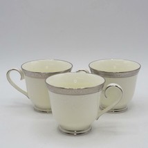 Noritake Ardmore Platinum Footed Tea Coffee Cup Lot of 3 - £15.89 GBP