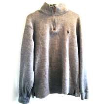 Vtg 90s Polo Ralph Lauren Grey Quarter Zip Long Sleeve Sweater Men’s Siz... - £22.37 GBP