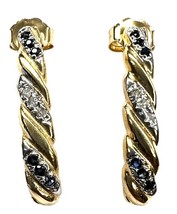 12 Women&#39;s Earrings 14kt Yellow and White Gold 412420 - £180.37 GBP