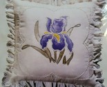 Wangs International Candlewicking IRIS Pillow Kit Embroidery NEW Flower ... - $9.99