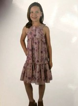 Zunie Girls Tulle Party Dress Color Mauve Floral Size 14 - £19.74 GBP