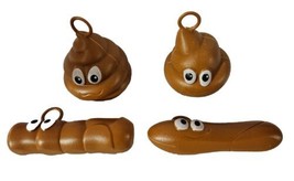 Christmas poop poo meme emoji decor Ornaments set of 4 MEW funny naughty  - $10.39