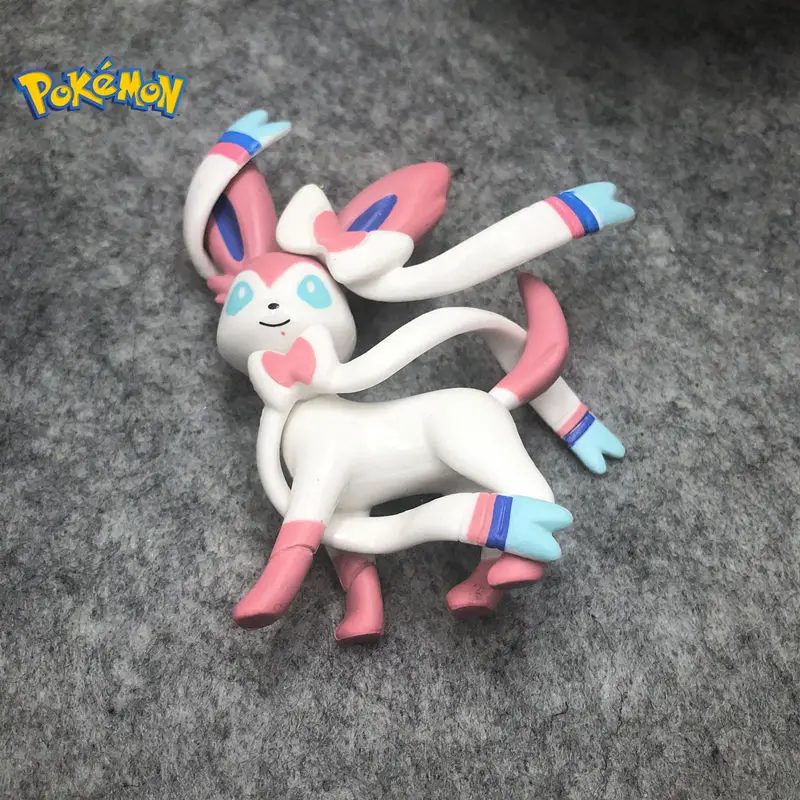 9cm Pokemon Sylveon Eevee Action Figure Toys Cartoon Cute Sylveon Anime Figure - £10.65 GBP