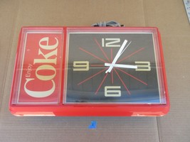 Vintage Enjoy Coke Hanging Wall Clock Sign Advertisement  K - £139.34 GBP