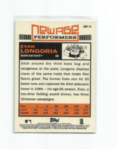 Evan Longoria (Rays) 2015 Topps Heritage New Age Performers Insert Card #NAP-14 - £3.92 GBP