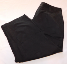 Cato Women&#39;s ladies Capri Pants Size 12 Flat Front Black GUC Pre-owned - £27.68 GBP