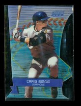Craig Biggio 2000 Stadium Club Luminous Die Cut 3x3 4A  Astros Baseball Card - £3.88 GBP