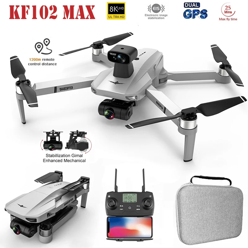 KF102/KF102 MAX EIS RC Drone GPS 5G 4K HD Camera Obstacle Avoidance Brushle - £154.09 GBP+