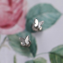 Japanese Small Butterfly Ear Studs Lady Temperamental Small Insect Earrings Slee - £8.03 GBP