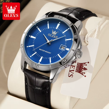 Watch Men's Fashion Leather Strap Waterproof Quartz Watch Simplicity Cal... - $24.99