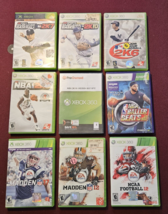Lot Of 9 XBox 360 Video Games Madden Baseball Basketball Football - £9.61 GBP