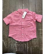 JANIE AND JACK NWT Boys Linen/Cotton Blend Button Down Shirt Size 18-24 ... - $32.05 CAD