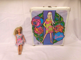 Barbie Vintage 1967  Mattel Barbie doll vinyl case +  1966 Doll  - £14.23 GBP