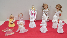 Lot Of Vintage Angel Figures Christmas Tulle Porcelain Glass Goebel Lucchesi - £52.31 GBP