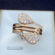 LUALA High Quality  Women Rings 585 Rose Gold Colour With AAA  Cubic Zirconia Ch - £6.66 GBP