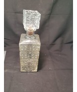 1961 Four Roses Whiskey cut Crystal Glass BOTTLE/Decanter w Stopper Geom... - £13.52 GBP