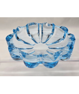 FOSTORIA Blossom Glass Ashtray 5.5&quot; SPOOL BLUE Vintage Mid Century 1937-... - $16.88