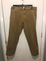 Gap Straight Vintage Wash Stretch Pants Mens 36X30 Actual Inseam 29&quot; Brown - $9.89