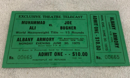 Muhammad Ali Vs Joe Bugner 1975 Unused Boxing Ticket Albany Armory Ny Ephemera - £15.45 GBP