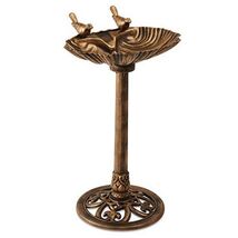 Alpine Corporation Birdbath with 2 Birds, 32&quot;, Bronze - $46.43