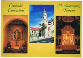 Postcard Roman Catholic Cathedral Of St Augustine Florida - £2.32 GBP