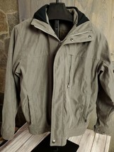 Michael Kors Men&#39;s Olive Green Wool Blend Lined Jacket Coat Size Medium - £51.13 GBP