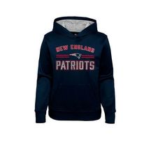 NEW Girls NFL Team Apparel New England Patriots Glitter Hoodie blue sz X... - £7.95 GBP