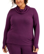 allbrand365 designer Womens Activewear Cowlneck Knit Top Size 2X, Winter Bloom - £18.19 GBP