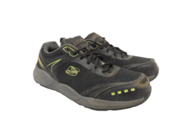 Skechers Men&#39;s Steel Toe Steel Plate Work Shoes 99993001 Black/Green Size 12M - £37.96 GBP