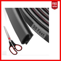 50 Feet D-Shape Rubber Weather Stripping - Self-Adhesive for Home Insula... - $36.85