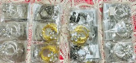 WHOLESALE EARRING LOT 24 PAIR GOLD TONES DANGLES PACKAGED NEW - £16.30 GBP