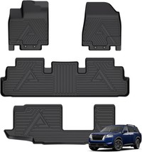Fits 22-24 Infiniti QX60 7 Passenger/Nissan Pathfinder 8 Passenger 3D Floor Mats - £44.01 GBP