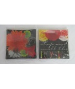 TRACY PORTER SET OF 2 GLASS SQUARE PLATES NEW DH2289 - £6.25 GBP