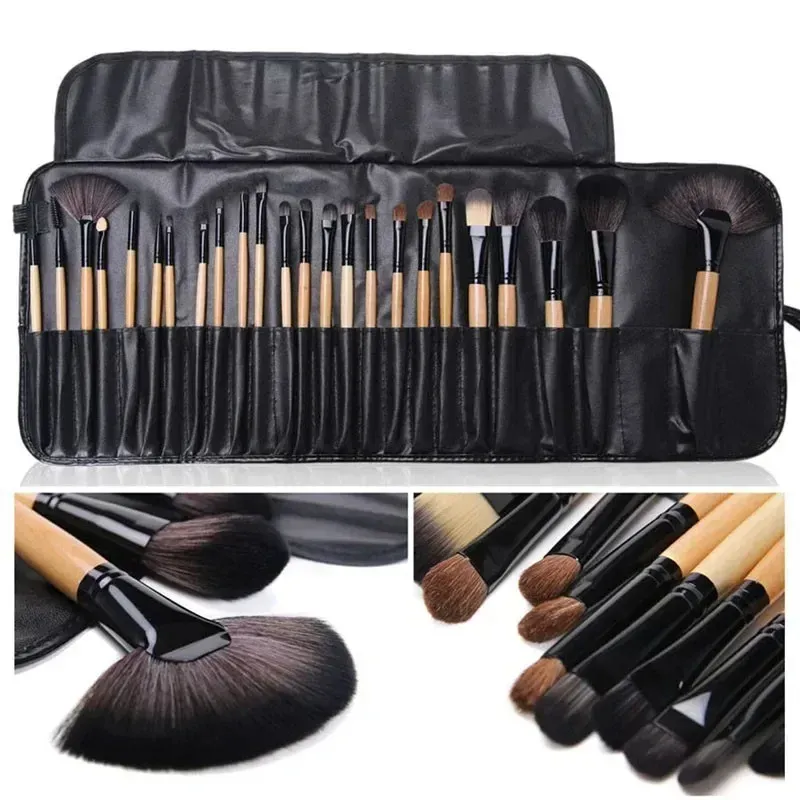 Gift Bag Of 24 Pcs Makeup Brush Sets Professional Cosmetics Brushes Eyeb... - $25.00